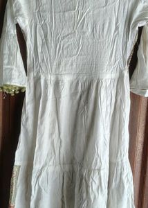 Embroidered Kurta with Pom Po