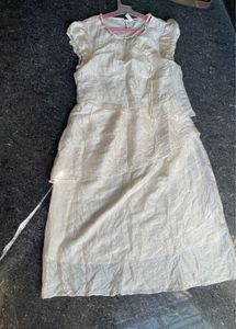 Elegant Cream Layered Dress