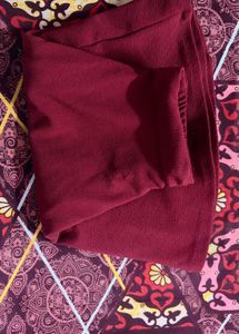 Maroon Flared Skirt