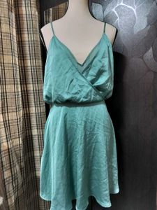 Satin Spaghetti Strap Mini Dress