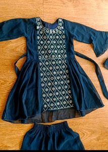 Girls' Navy Blue Dress Set
