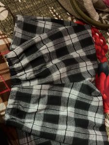 Warm Checked Casual Pants