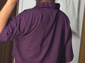 Stylish Purple Button-Up Shirt