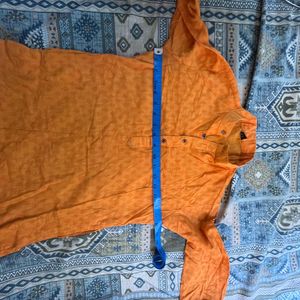 Men's Orange Kurta Set