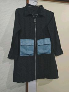 Black Eyelet Zip-Up Jacket 🖤🔷
