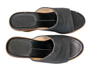Women's Casual Black Wedge Sandal