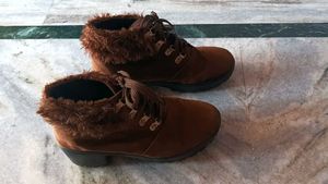 Cute Brown Ankle Boots with Fur
