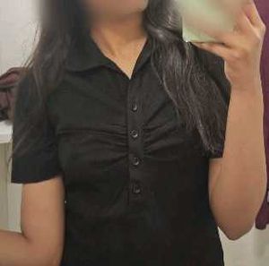 Classic Black Polo Neck Dress