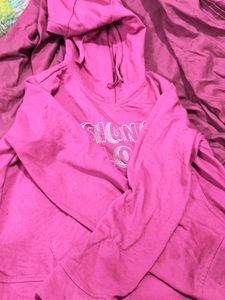 Pink Hoodie with Graphic Print