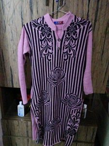 Floral Striped Knit Tunic Top