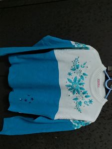 Blue And White Coloured Sweater