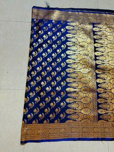 New Banarasi Silk Shalu Saree with blouse piece