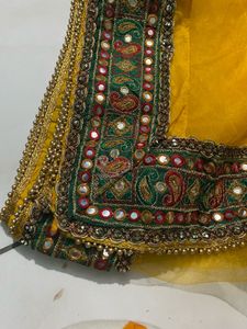 Embellished Yellow saree