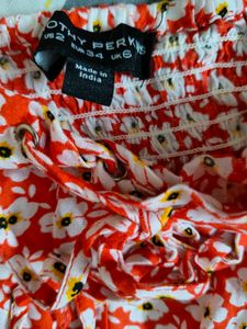 Cute Red Floral Mini Dress