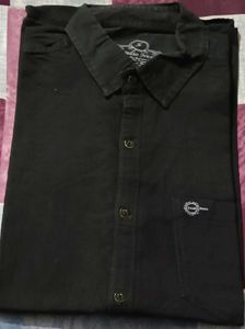 Men's Black Short Sleeve Button-Up Shirt