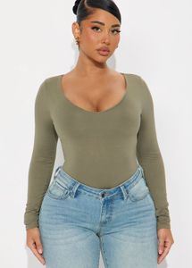 Olive green bodysuit for women