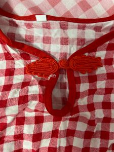 Red Gingham Pajama Set