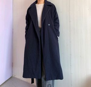 Navy Blue  Loose fitting Overcoat