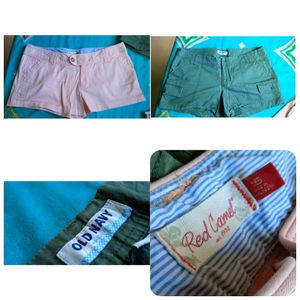 buy1 Get 1 Free|| Shorts Pink And Mehandi Color