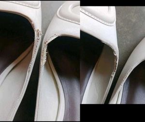 CHARLES &amp; KEITH White pointed toe Mules(40)