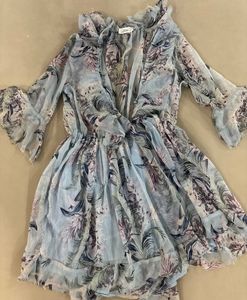 Bohemian Floral Print Mini Dress