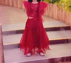Stunning Red Sequined Lehenga Choli