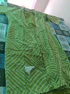 Vibrant Green Ethnic Skirt