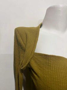Chic Ribbed Knit Top with Shrug