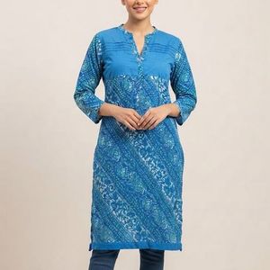 Blue Printed Kurta