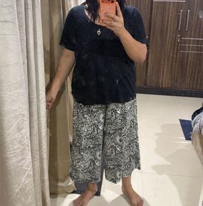 Stylish Printed cord Pants and top