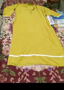 Women Cotton Kurta With Half Jacket