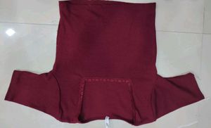 Maroon Top with Lace Detail