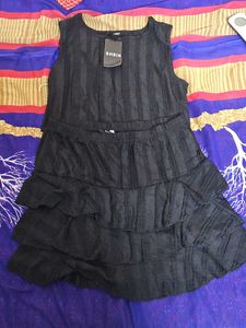 co ordset black skirt and top