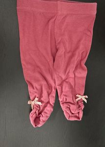 Adorable Pink Leggings with Bow Detail