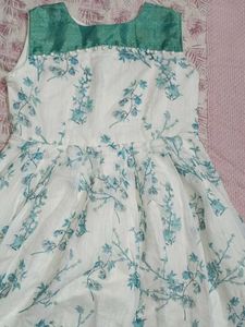 Elegant Floral Print Ethnic Gown
