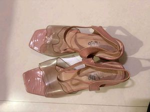 Stylish Pink Transparent Strap Sandals