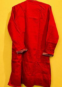 Red Embroidered Kurta