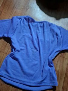 Purple Ribbed Long Sleeve Top