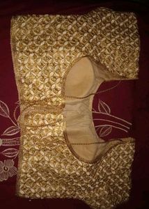 Exquisite Gold Embroidered Blouse
