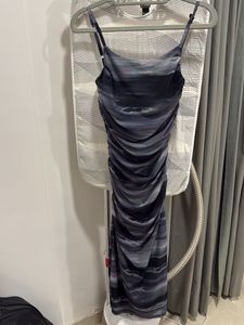 Stylish Gray Ruched Bodycon Dress