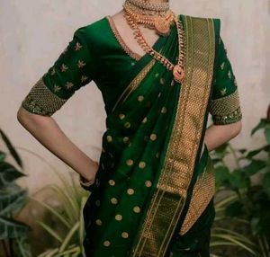 Green Paithani saree