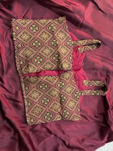 Elegant Burgundy Silk Skirt