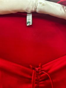 Chic Red Velvet Dress
