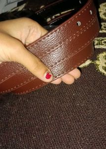 women Classic Brown Leather Belt