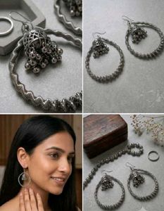 Boho Hoop Jhumka Earrings