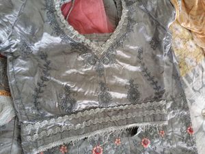 Elegant Grey Lehenga Choli Set
