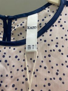 Kazo Pink Polka Dot Blouse