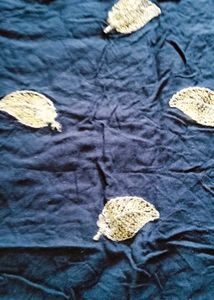 Embroidered Navy Blue Dupatta