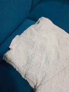 White Textured Graphic T-Shirt