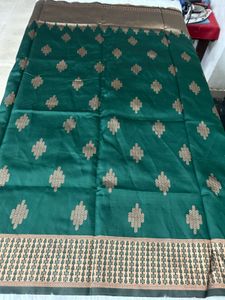 Elegant Green Patterned Saree